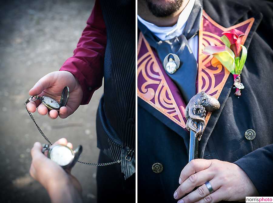 Steampunk wedding grooms outfit