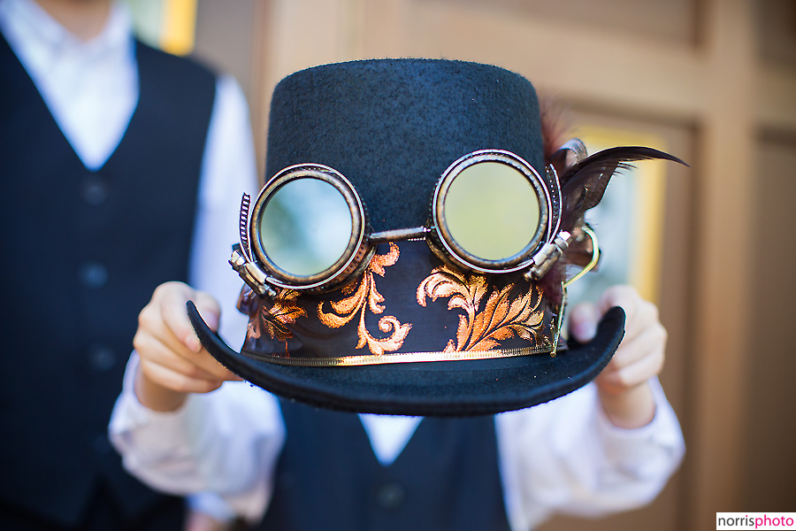 Steampunk wedding hat