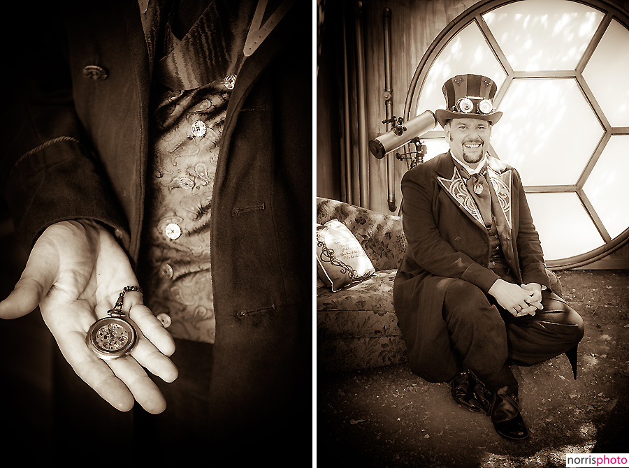 Steampunk wedding photography